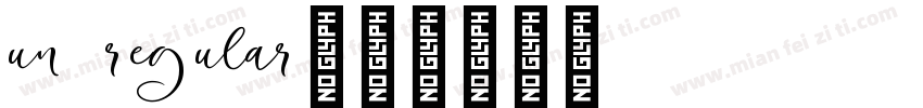 un regular字体转换